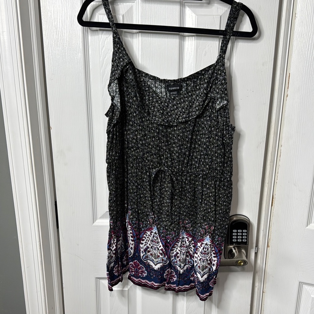 Torrid Black Relaxed Ruffled Camisole
